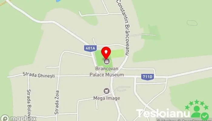 hartă a Ansamblul Palatului Brâncovenesc din Potlogi Muzeu, Atracție turistică în Potlogi