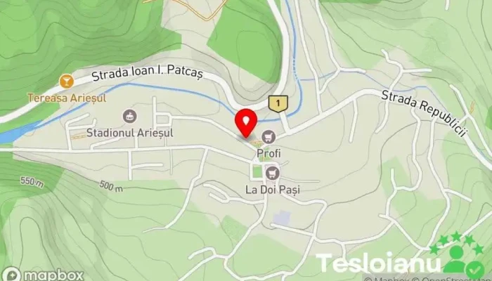 hartă a Ariesul Conf S.A. Alimentară în Baia de Arieș