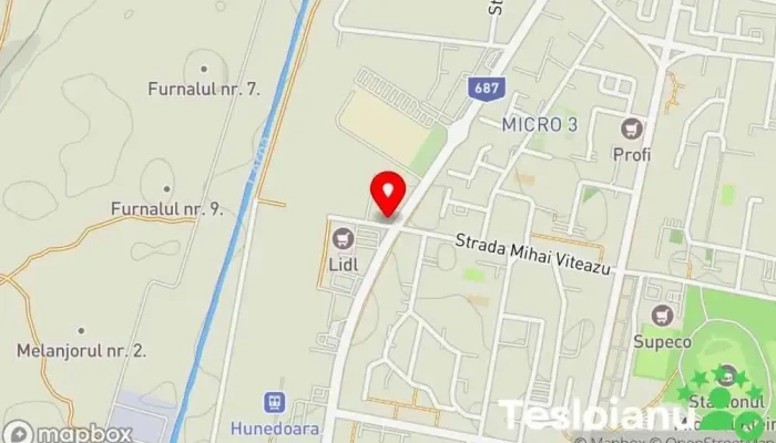 hartă a Auto Crisobi Spălătorie auto, Magazin de piese auto în Hunedoara