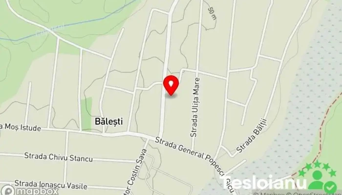 hartă a Bălești  în Bălești