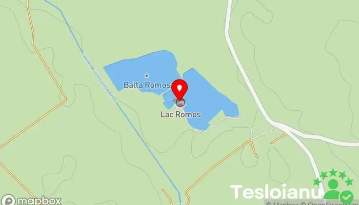 hartă a Balta Romos Zonă de pescuit în Romos