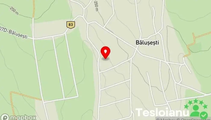 hartă a Bălușești  în Bălușești