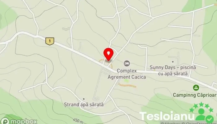 hartă a Bazilica Adormirea Maicii Domnului Biserică catolică, Loc de rugăciune, Atracție turistică în Cacica