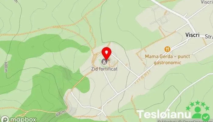 hartă a Biserica Evanghelica C.A. Viscri Biserică, Enorie, Muzeu, Terasă panoramică în Viscri