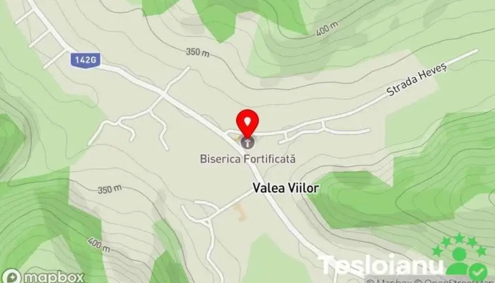 hartă a Biserica fortificată din Valea Viilor Fortăreață în Valea Viilor