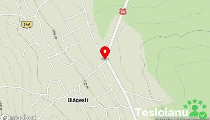 hartă a Blăgești  în Blăgești
