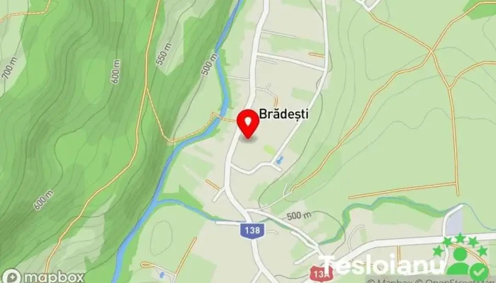 hartă a Brădești  în Brădești