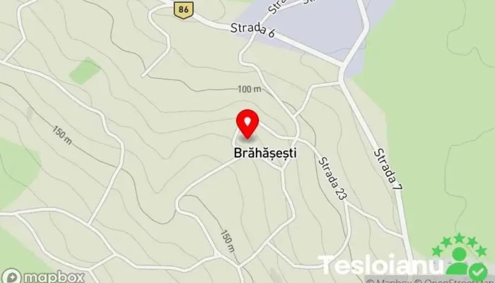 hartă a Brăhășești  în Brăhășești