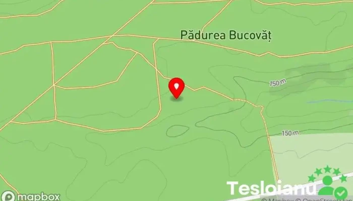 hartă a Bucovăț Woods în 
