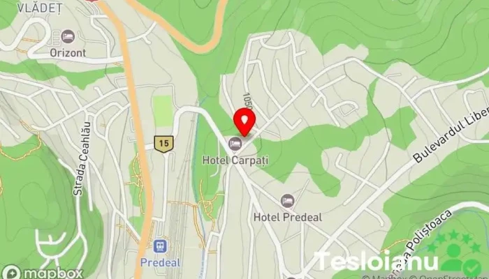 hartă a Carpați Hotel în Predeal