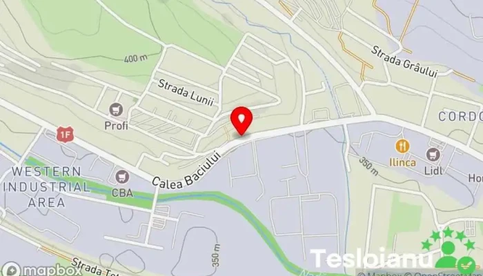 hartă a Cartier Baciu Stație de autobuz în 