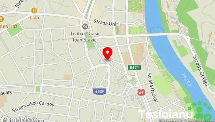 hartă a Casa cu Lacăt Reper istoric, Atracție turistică în Arad