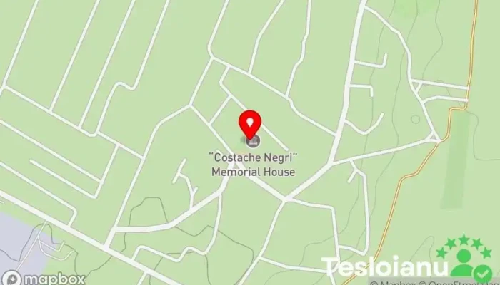 hartă a Casa Memorială „Costache Negri” Muzeu, Atracție turistică în Costache Negri