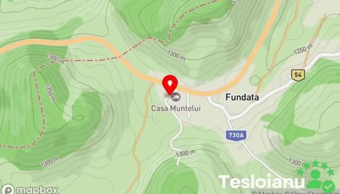 hartă a Casa Muntelui Cazare în regim hotelier, Pensiune de familie, Restaurant în Fundata