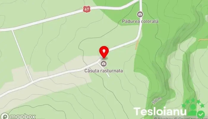 hartă a Casa Răsturnată Centru pentru vizitatori în Bumbeşti Piţic