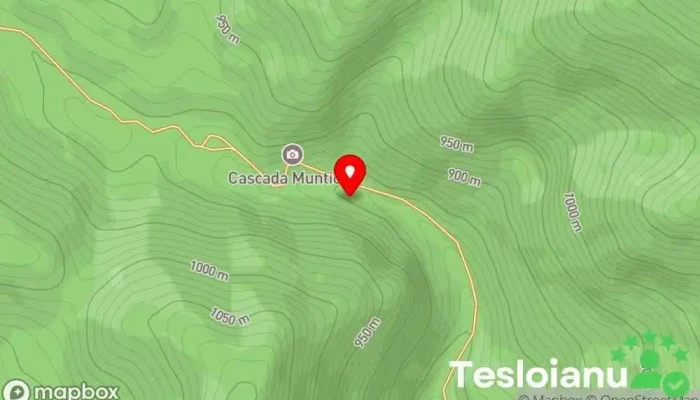 hartă a Cascada Muntioru Atracție turistică în 