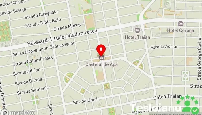 hartă a Castelul de Apă Atracție turistică în Drobeta-Turnu Severin