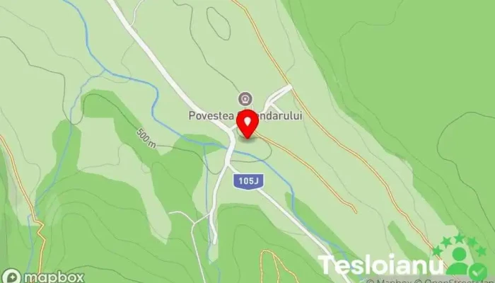 hartă a Castelul de lut Atracție turistică în Porumbacu de Jos