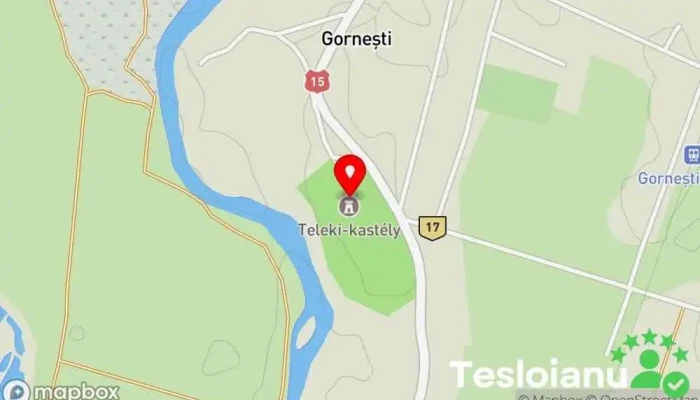 hartă a Castelul Teleki din Gornești Castel, Centru cultural, Parc, Atracție turistică în Gornești