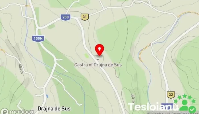 hartă a Castrul Roman Drajna de Sus Reper istoric în Drajna de Sus