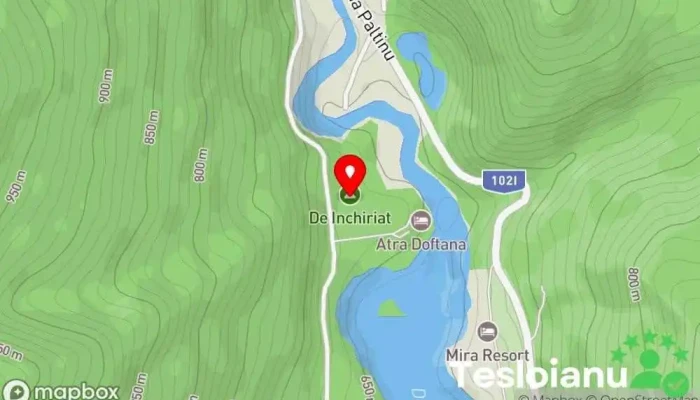 hartă a Căsuțe Valea Doftanei Cabană de camping în Teșila