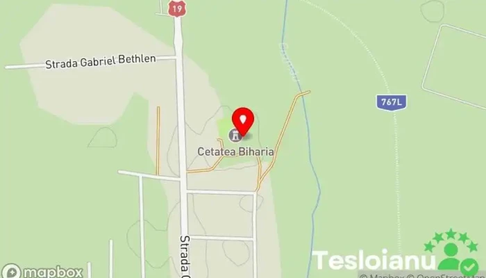 hartă a Cetatea Biharia Fortăreață în Biharia