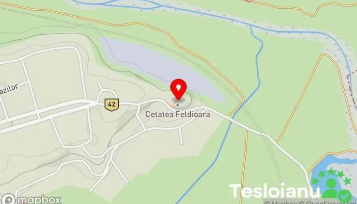 hartă a Cetatea Feldioara Fortăreață, Atracție turistică în Feldioara