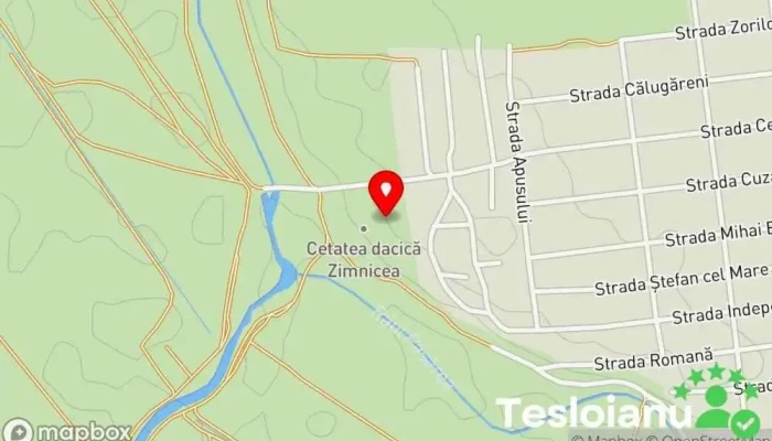 hartă a Cetatea geto-dacică de la Zimnicea Reper istoric în Zimnicea