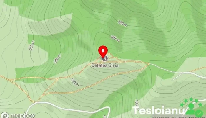 hartă a Cetatea Șiria Fortăreață, Atracție turistică în 