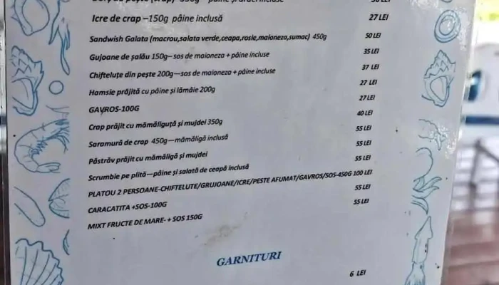 Cherhanaua Delta Neajlovului -  Meniu - Comana