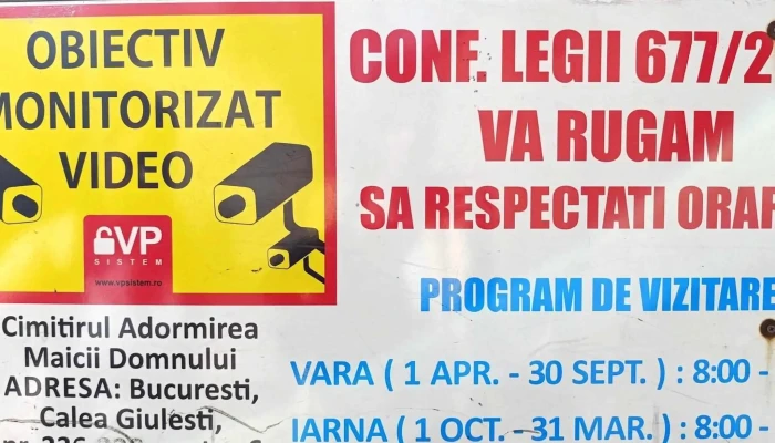 Cimitirul Adormirea Maicii Domnului -  Prețuri - București