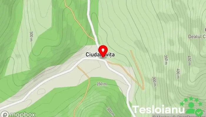 hartă a Ciudanovița  în Ciudanovița