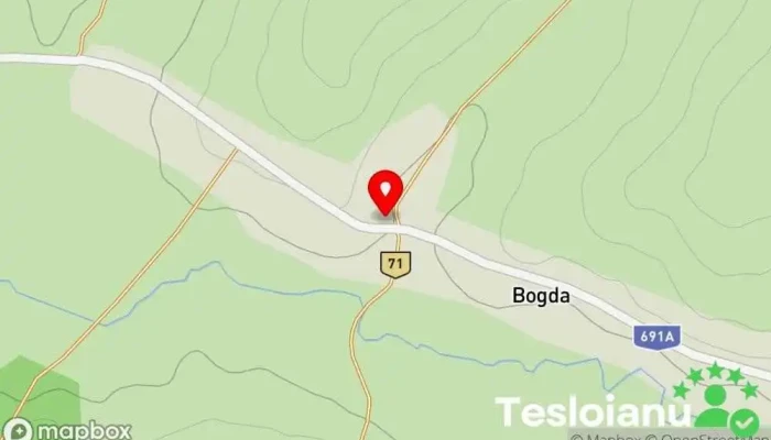 hartă a Clopotoaca Bogda Atracție turistică în Bogda