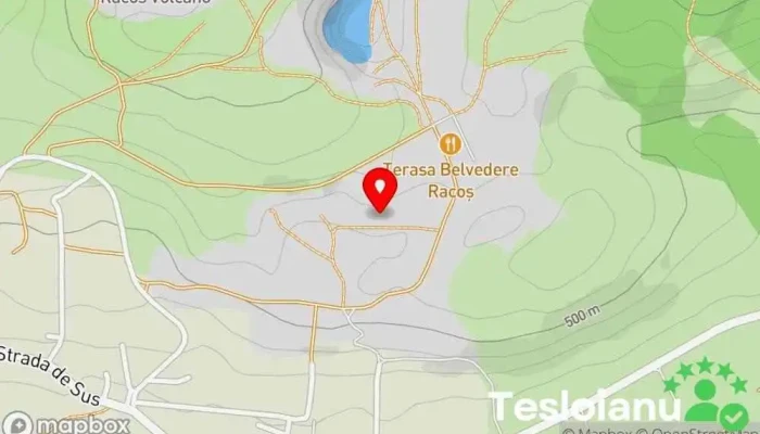 hartă a Coloanele de bazalt de la Racoș Atracție turistică, Carieră în Racoș