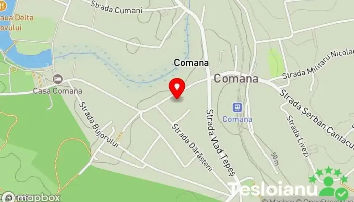 hartă a Comana  în Comana