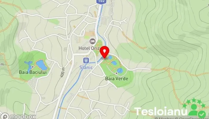 hartă a Complex Baia Verde Piscină publică în Slănic