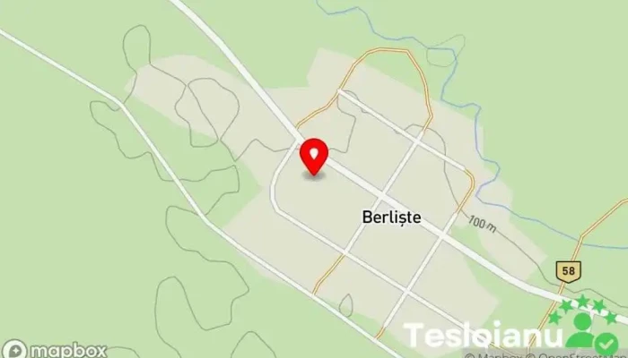 hartă a Comuna Berliște  în 