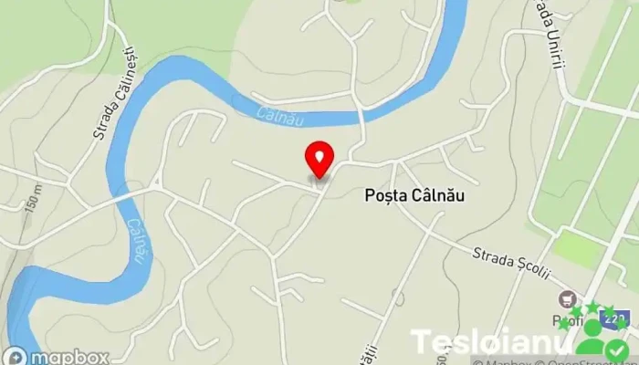 hartă a CONSILIUL LOCAL POŞTA CÂLNĂU Oficiu poștal în Poșta Câlnău