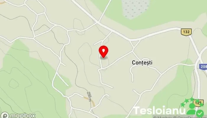 hartă a Conțești  în Conțești