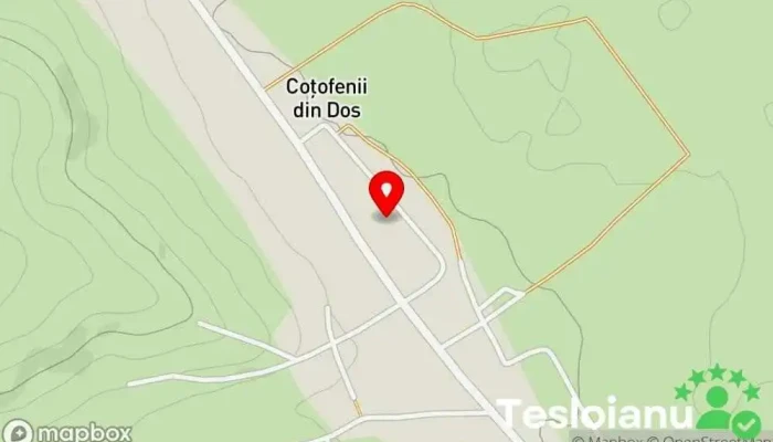 hartă a Coţofenii din Dos  în Coţofenii din Dos