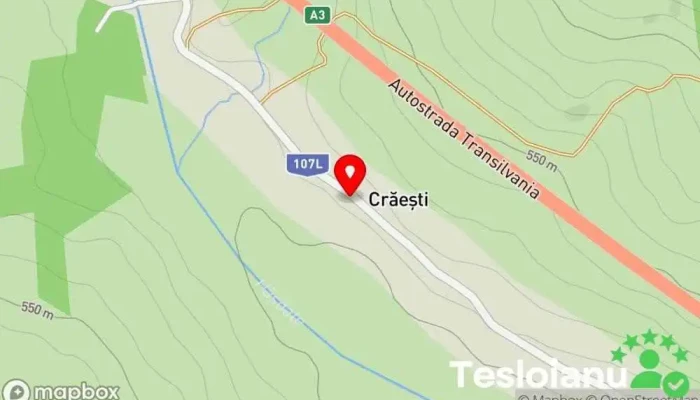 hartă a Crăești  în Crăești