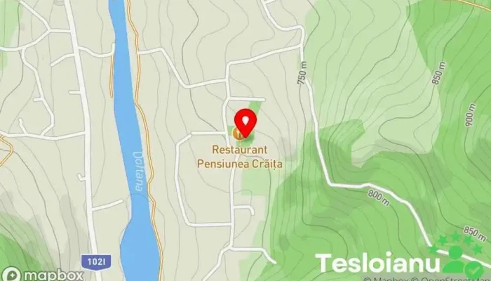 hartă a Crăița Pensiune în Teșila