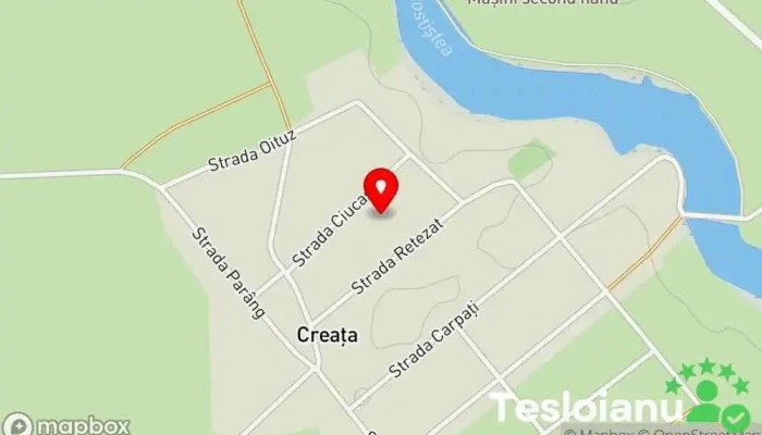 hartă a Creața  în Creața