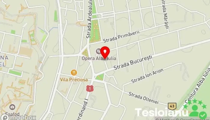 hartă a CURSURI DE CALIFICARE ALBA IULIA Organizație nonprofit în Alba Iulia