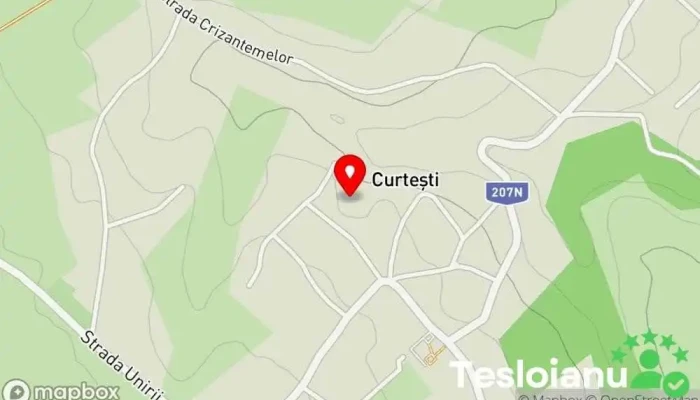 hartă a Curtești  în Curtești