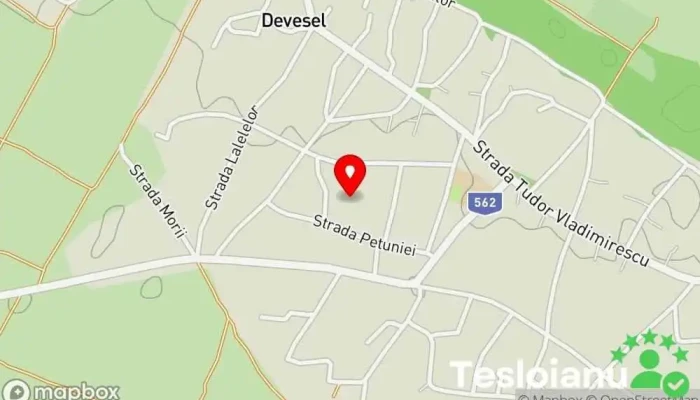 hartă a Devesel  în Devesel