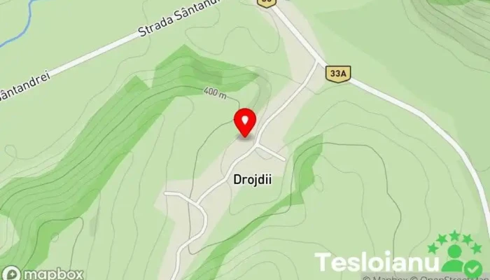 hartă a Drojdii  în Drojdii