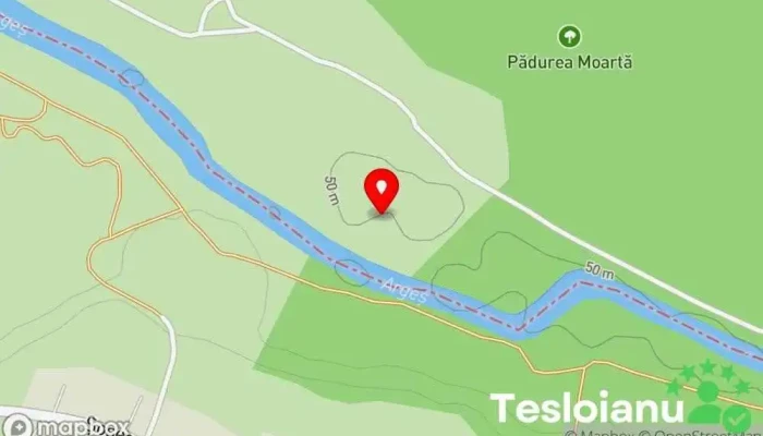 hartă a ecluza de la Copăceni Lac în 