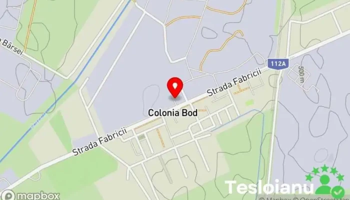 hartă a Fabrica de Zahăr Bod Fabrică de zahăr în Bod