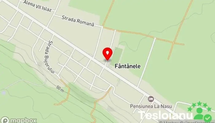 hartă a Fântânele  în Fântânele
